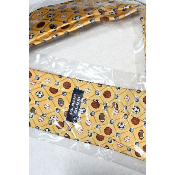 NIP Class Club Sports 100% Silk Fun Flashy Trendy Tie - Picture 2 of 3